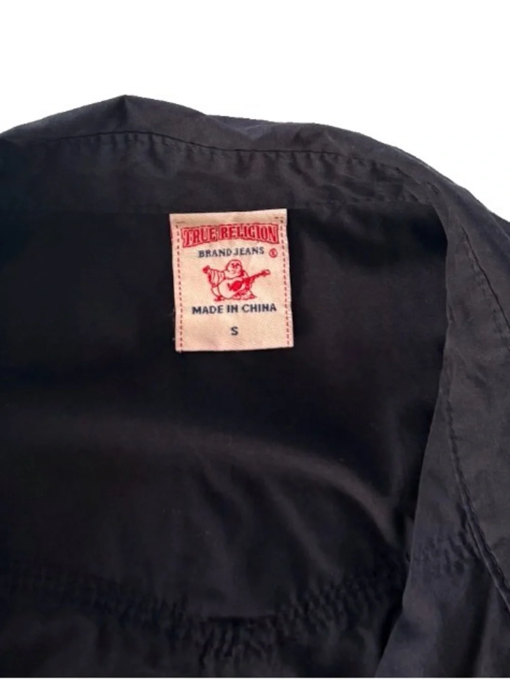True Religion Men’s Black Western Pearl Snap Button-Up Shirt Size Small.